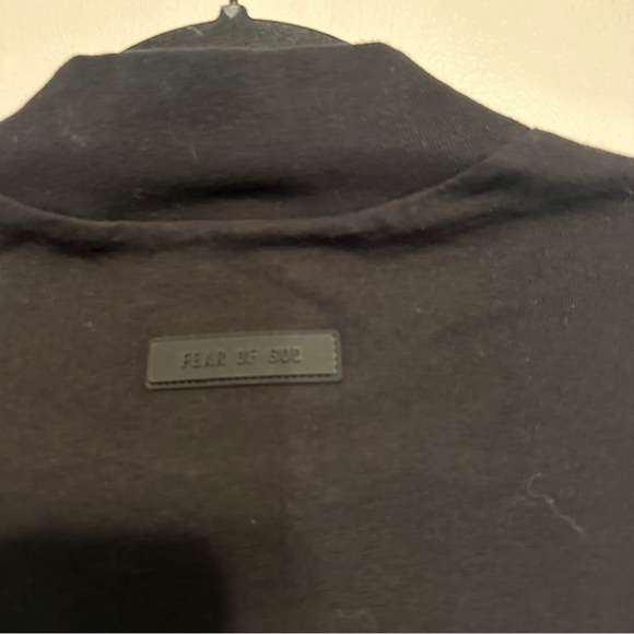 Fear of God Essentials Logo Applique Cotton Mock Neck Long Sleeve Tshirt XS - Picture 8 of 8